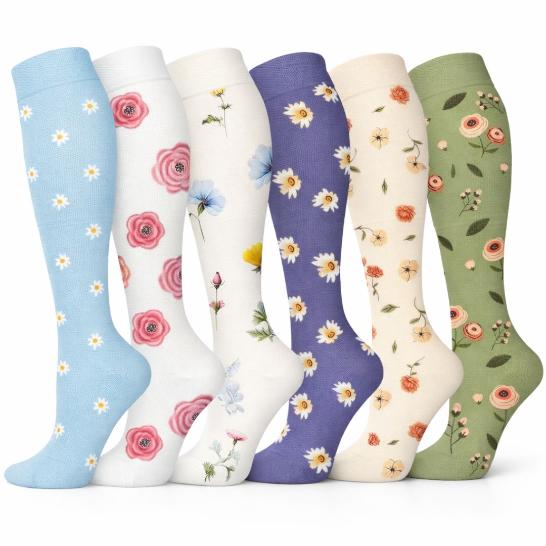 Kompressionsstrümpfe Blumen & Pastell Edition