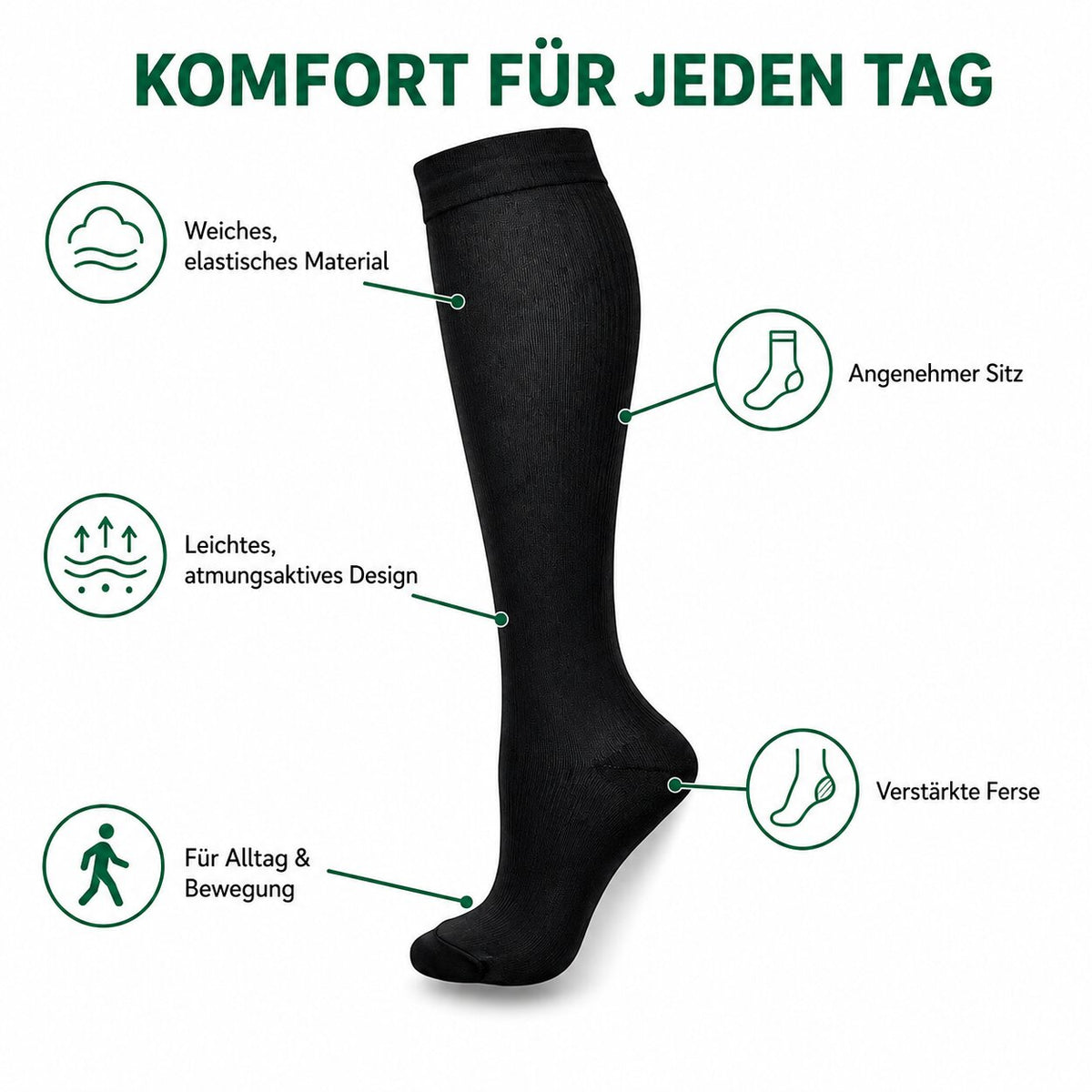 Kompressionsstrümpfe Flower Mix 6+6 GRATIS