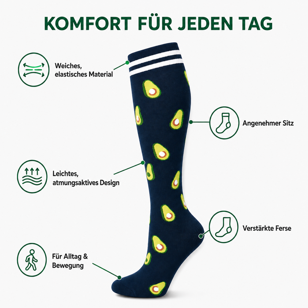 Kompressionsstrümpfe Colorful
